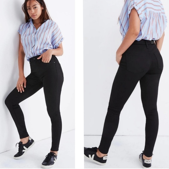 Madewell Denim - MADEWELL Curvy High Rise Skinny Black Jeans